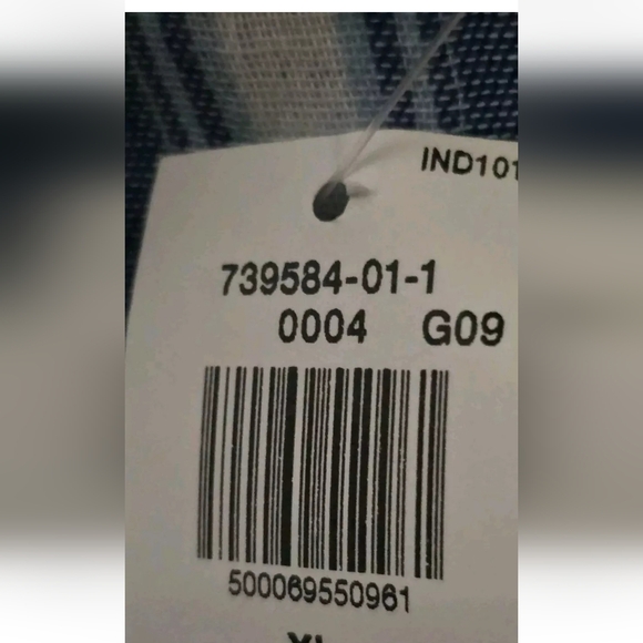 Old Navy Women's White Blue Stripe Old Money 1/2 Button 100% Cotton Top NWT XL - Picture 8 of 9